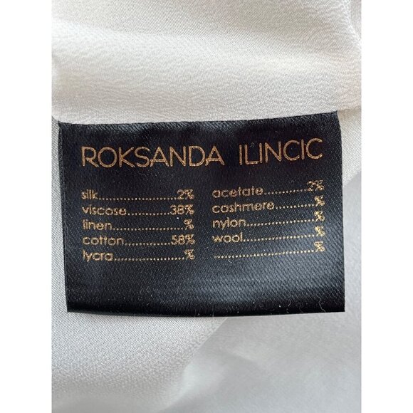 Roksanda Ilincic Color Block Midi Dress Size 10 Multicolored Half Sleeve Back Zi - Picture 6 of 10